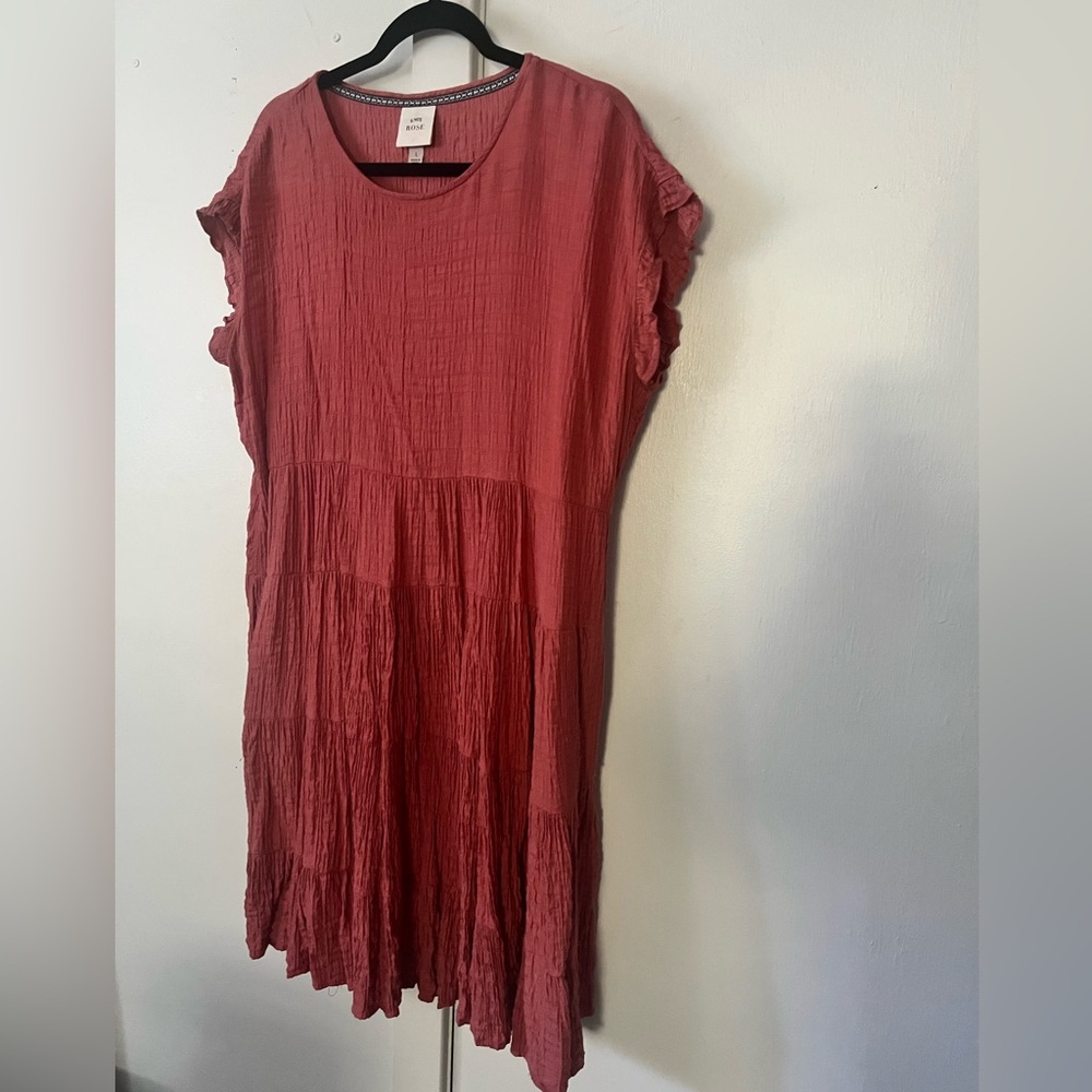 Knox Rose // Pink Tiered Mini Dress